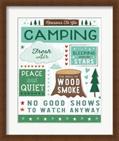 Framed Comfy Camping XI