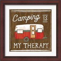 Framed 'Comfy Camping IV' border=