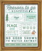 Framed 'Comfy Camping II' border=