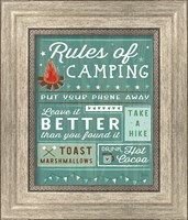 Framed 'Comfy Camping I' border=