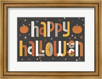 Framed Retro Halloween I Black