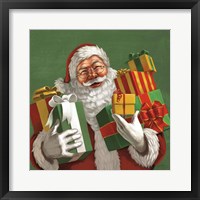 Framed Holiday Santa IV