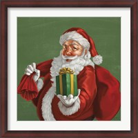 Framed Holiday Santa I