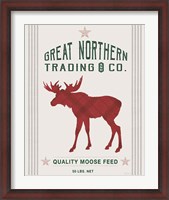 Framed Northern Trading Moose Feed