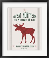 Northern Trading Moose Feed Framed Print