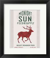 Framed Midnight Sun Reindeer Feed