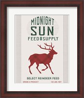 Framed Midnight Sun Reindeer Feed