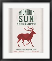 Midnight Sun Reindeer Feed Framed Print