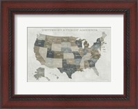 Framed Slate US Map