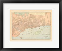 Framed Map of Montreal