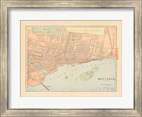 Framed Map of Montreal