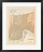 Framed Map of New Orleans