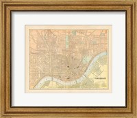 Framed Map of Cincinnati