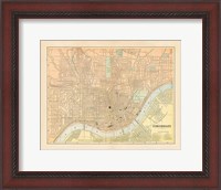Framed Map of Cincinnati