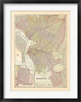 Framed Map of Brooklyn