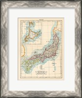 Framed Map of Japan