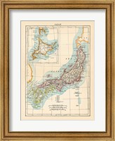 Framed Map of Japan