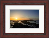 Framed Coastal Waters At Sunset