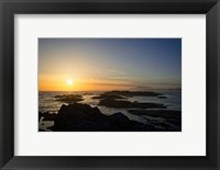Framed Coastal Waters At Sunset
