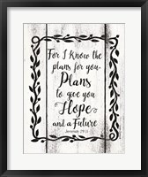 Framed Plans to Give You Hope
