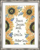 Framed Peace Mother Teresa