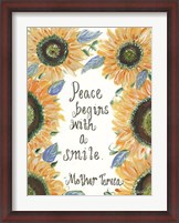 Framed Peace Mother Teresa