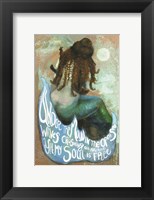 Framed Under the Moon Mermaid