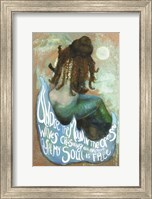 Framed Under the Moon Mermaid