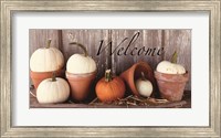 Framed Welcome Pumpkin Shelf