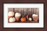 Framed Welcome Pumpkin Shelf