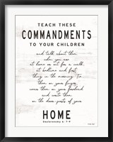 Framed Teach These Commandments
