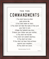 Framed Ten Commandments