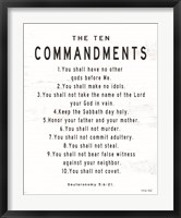 Framed Ten Commandments