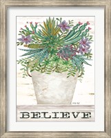 Framed Believe Succulents