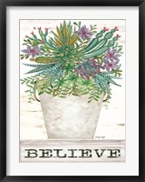Framed Believe Succulents