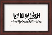 Framed Laundry Room Drop Your Drawers