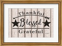 Framed Blessed Thankful Grateful