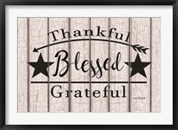 Framed Blessed Thankful Grateful