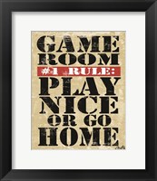 Framed Game Room #1 Rule