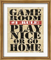 Framed Game Room #1 Rule