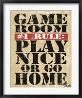 Framed Game Room #1 Rule