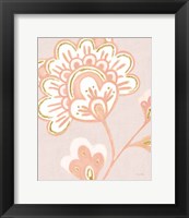 Framed Flora Chinoiserie VI Textured Terra