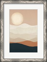 Framed Mojave Mountains and Moon Crop