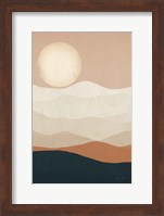 Framed Mojave Mountains and Moon Crop