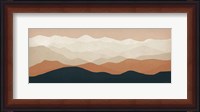 Framed Terra Cotta Sky Mountains