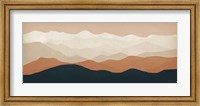 Framed Terra Cotta Sky Mountains