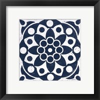 Framed 'Blue and White Tile II' border=