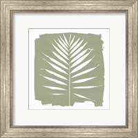 Framed 'Nature by the Lake - Frond IV Warm Sq' border=