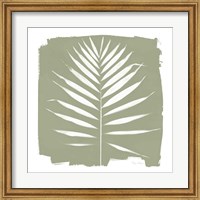 Framed 'Nature by the Lake - Frond IV Warm Sq' border=