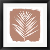 Framed 'Nature by the Lake - Frond III Warm Sq' border=